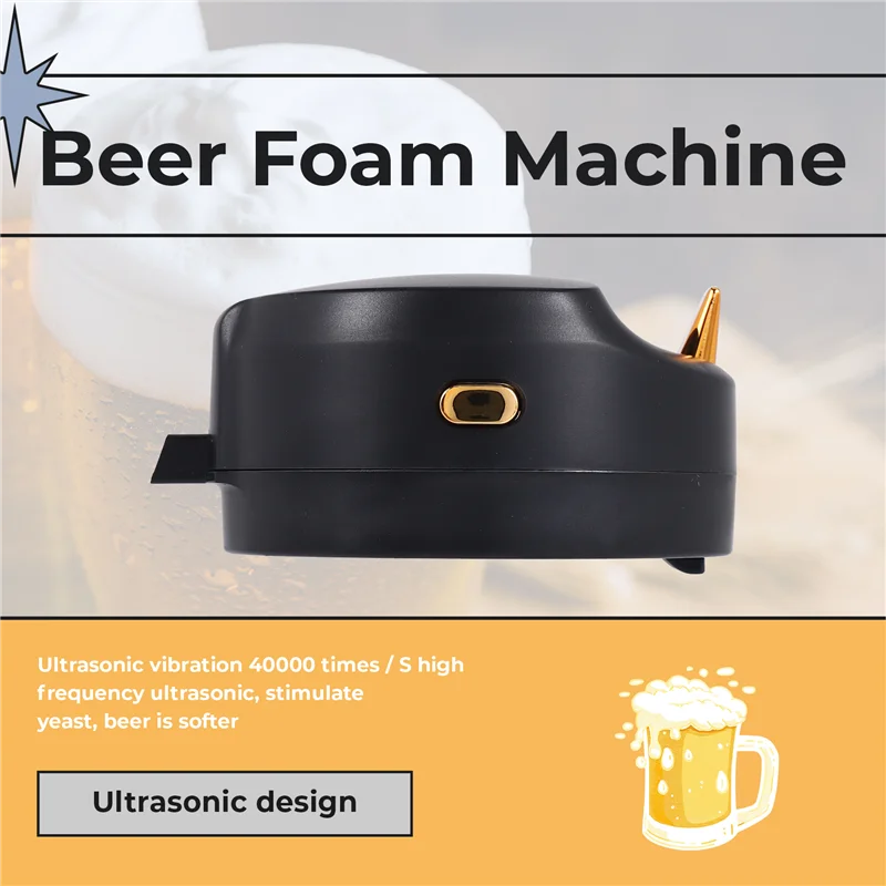 Machine à mousse portable noire, spéciale canette